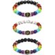 thumbnail image 1 of Bracelets For Women 8mm Chakra Natural Stone Bracelet Lava Rock 7 Chakras Crystals And Healing Stones Bracelets Stress Relief Yoga Anxiety Bead Bracel, 1 of 4