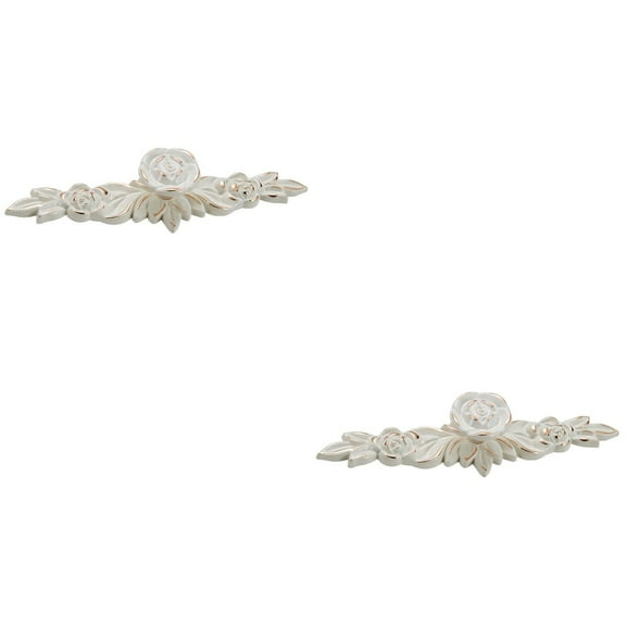 YSNOOWE Vintage Drawer Pull Beige Zinc Alloy Euro Rose Cabinet Knob for Furniture 2Pcs