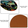 thumbnail image 5 of Frog 6Pcs Round Microfiber Leather Car Coasters, 11x11 cm/4.3x4.3 in, Cup Holder Mats for Car, Truck, SUV - Black, Durable and Absorbent Car Accessories, 5 of 6