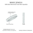 thumbnail image 6 of Rosec Jewels Certified Moissanite Eternity Ring for Women - Moissanite Wedding Band - D-VS1 Quality - with Jewelry Box, 18K White Gold, US 8.00, 6 of 9