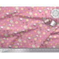 thumbnail image 2 of Soimoi Pink Poly Georgette Fabric Tea Bag,Star Anise & Lemon Slice Vegetable Printed Craft Fabric by the Yard 42 Inch Wide, 2 of 3
