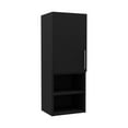 thumbnail image 5 of Depot E-Shop Cairo Medicine Cabinet, 2 External Shelves, Metal Handle, Single Door, 2 Interior Shelves, Black, 5 of 5