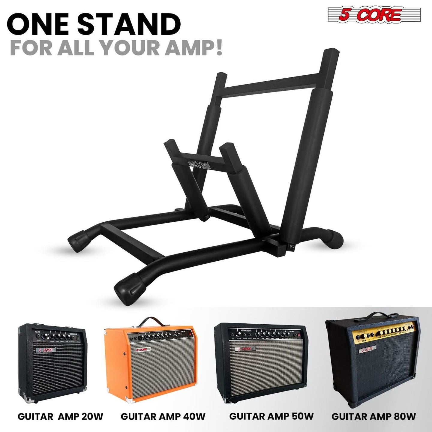 Guitar Amp Stand Heavy Duty Foam Cover Arm Adjustable Low Profile Collapsible