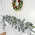 thumbnail image 4 of Luoshdecor Christmas Norfolk Pine Garland , 70.8 in Artificial Realistic Winter Greenery Snow Flocked Pine Garland for Fireplace Indoor Home Christmas Decoration, 4 of 9