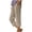 Khaki, variant on aidice Capri Pants for Women Casual High Waisted Comfy Capris Breathable Summer Beach Vacation Capris with Pockets