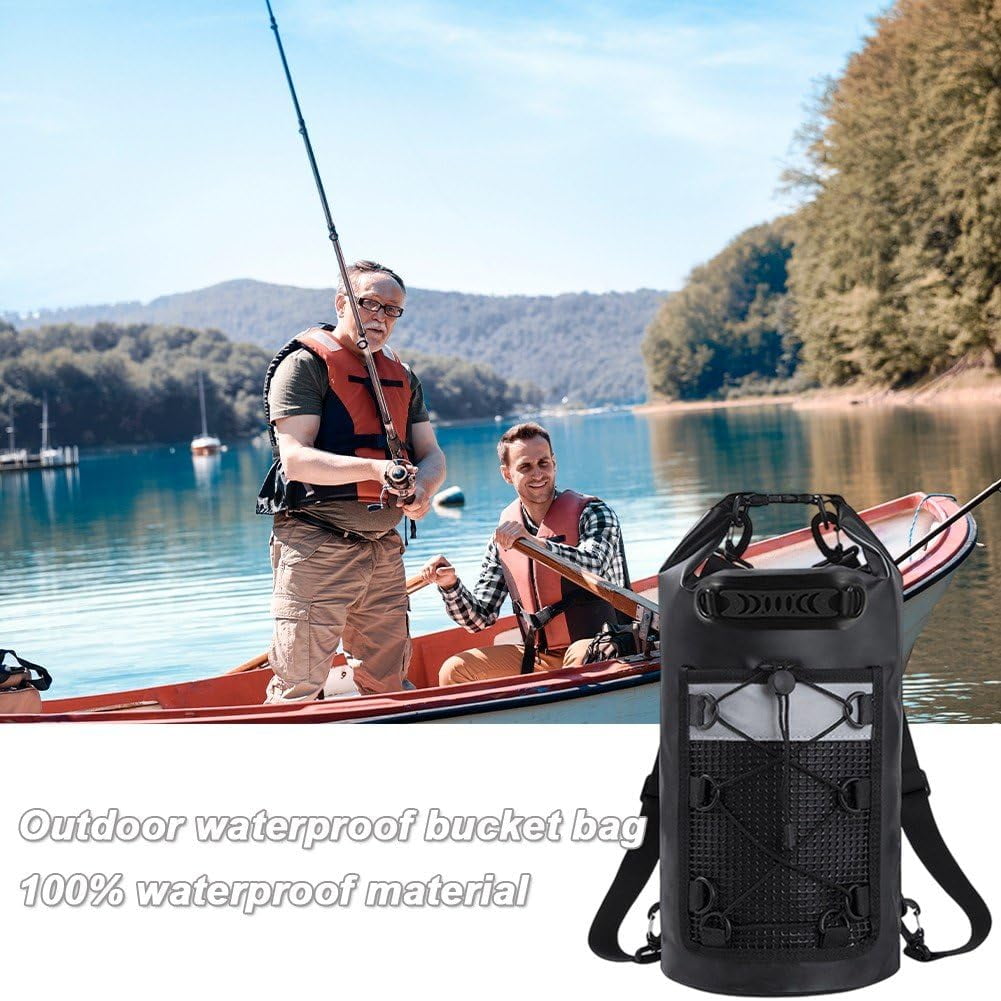 10L Waterproof Dry Bag Lightweight Dry Bag Beach Dry Sack for Travelling Fishing Cycling Kayaking Swimming Boating Beach Accessory, Black