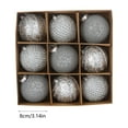 thumbnail image 4 of Tyidzon Christmas Tree Ornaments, 12Pc 3.14 Inch Christmas Ball Ornaments for Xmas Tree Decorations Silver, Shatterproof Christmas Ornaments Set for Wedding Holiday Party Christmas Decor, 4 of 7