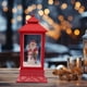 thumbnail image 3 of Linterna navideña con forma de globo de nieve con música y manualidades ligeras para escritorio con estante navideño Rojo Macarena Estatuilla de escritorio, 3 of 6