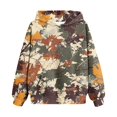 thumbnail image 3 of Girls Boys Camo Hoodie Toddler Oversized Hooded Sweatshirt Camouflage Casual Pullover Tops with Pockets Orange 120, 3 of 4