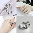 thumbnail image 5 of Juego de 16 anillos de rana abiertos vintage, anillo apilable para nudillos, anillo de serpiente, anillos de dedo bohemios, pájaros, animales, dragones, para mujeres, hombres y niñas, 5 of 5