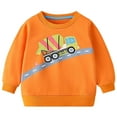 thumbnail image 2 of Cethrio Kids Boys Sweatshirts, Long Sleeve Printed Cotton Pullover Tops Orange Size 5 T, 2 of 9