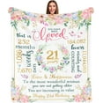 thumbnail image 1 of LHSHID 21st Birthday Gifts for Her 21st Birthday Decorations for Her 21st Birthday Gift Ideas Happy 21st Birthday Gifts Best gifts for 21 Year Old Female Daughter Sister Blanket 40"x50", 1 of 7