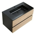thumbnail image 4 of The akuaplus® ELLA Wall mounted vanity & basin with 2 Drawers,  35 in. x 19 in. x 20 in., 4 of 5