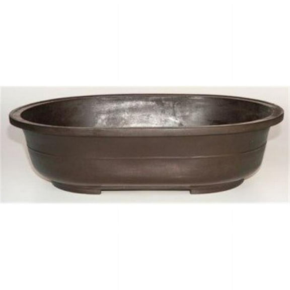 Bonsai Boy d1341 Brown Mica Bonsai Pot - Oval