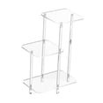 thumbnail image 2 of Luzkey Acrylic Display Risers Acrylic Side Table Easy Assembly Compact Organizer 3 Layer NightStand for Kitchen Bedroom Doll Candies Square, 2 of 8