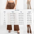 thumbnail image 3 of Htigea Women's Flared Leg Work Pants High Waist Buttons Zipper Fly Dressy Pant Solid Color Business Office Commute Trousers with Pockets Black S, 3 of 9
