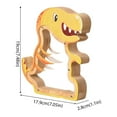 thumbnail image 3 of Wooden Dinosaur Piggy Bank for Boys Kids Girls,Unbreakable Wood Animal Belly Coin Bank, Creative Saving Money Jar Personalized Present,Stimulate Interest Cash Saving Jar Foster Savings Habit, 3 of 8
