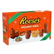 REESE'S Milk Chocolate Peanut Butter Assortment Christmas Candy Gift Box, 48 oz