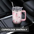 thumbnail image 7 of Personalized Dog Lover Gift Idea - 40oz Insulated Tumbler with Straw for Women - Non-Slip Handle Coffee Travel Cup, 7 of 7