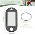thumbnail image 2 of Uxcell Plastic Key Tags with Split Ring Label Window Identifiers ID Keychain Tag for Name Luggage Black, 2 of 6