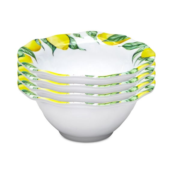 Q Squared Limonata 4-Pc. Melamine 6.5″ Cereal Bowl Set