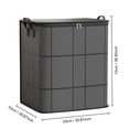 thumbnail image 2 of Oggfader Extra Large Storage Bins with Lids, 180L Foldable Fabric Closet Organizer, Waterproof Moving Bags with Handles for Clothes & Blankets, 2 of 9