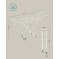 thumbnail image 6 of Clothes Drying Rack Metal Laundry Drying Rack Foldable Space-Saving Free-Standing Airer with Gullwings Indoor Outdoor Use White, 6 of 7