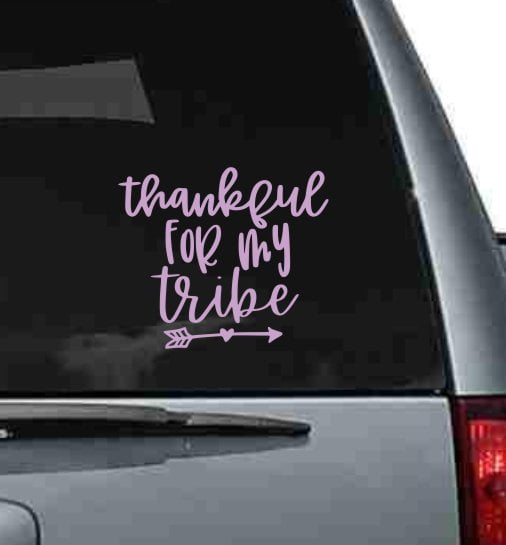Car Window Decals Thankful For My Tribe 