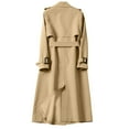thumbnail image 6 of larppty Women's Long Double Breasted Pea Coats Slim Fit Belted Fall Winter Trench Coat Windbreaker Jacket Fashion Clothes (Khaki, 3XL), 6 of 7