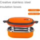 thumbnail image 3 of Zhuge aislada de acero inoxidable de 800 ml, contenedor de alimentos a prueba de fugas de 1 capa, lonchera bento para cenas con tapas, color naranja, 20 cm x 14 cm x 7,5 cm, 3 of 5