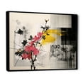 thumbnail image 2 of Designart "Sumi Blossom Asian Painting III" Asian Floater Framed Wall Art Living Room, 2 of 7