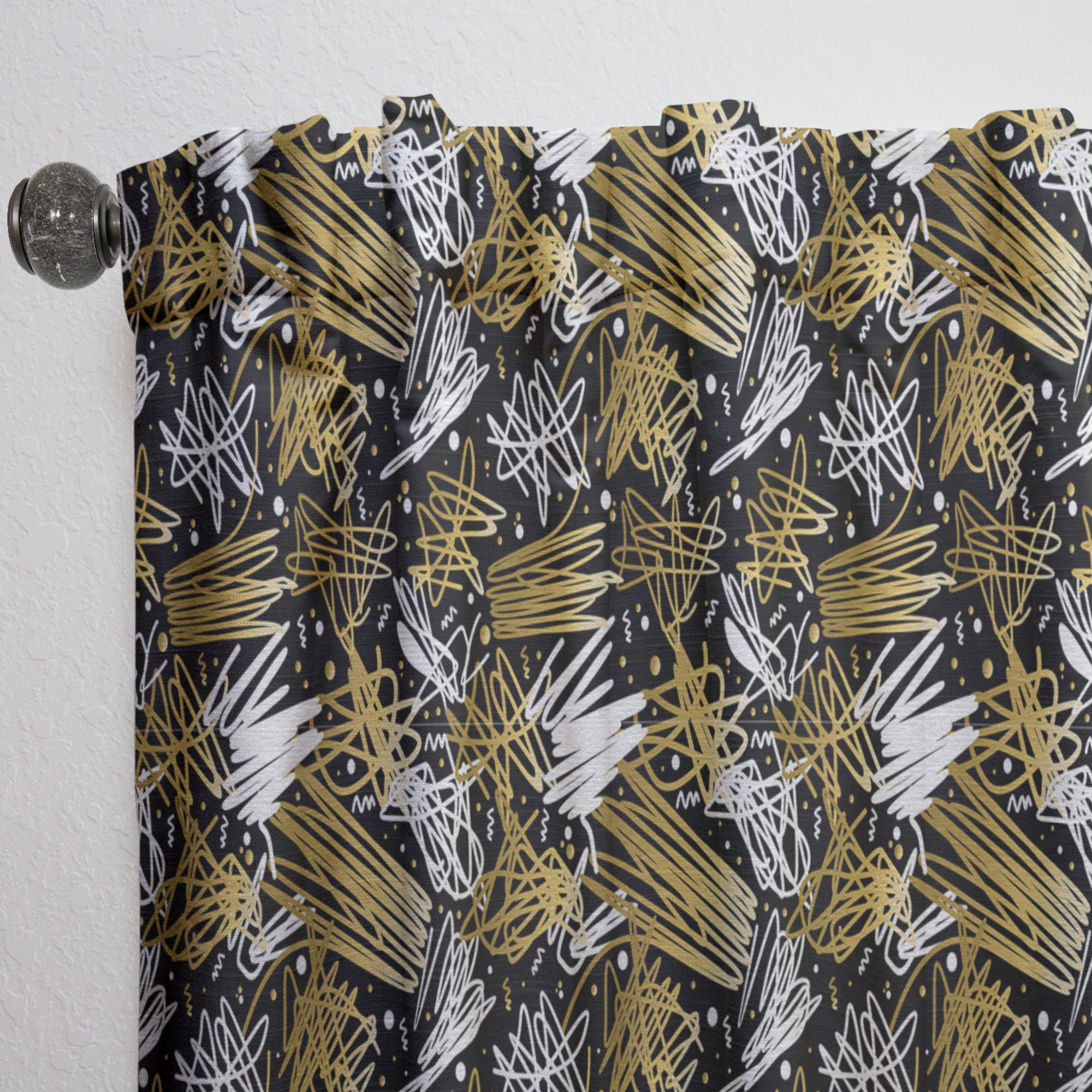 Designart 'Bituminous Impressions V' Modern & Contemporary Curtain Panel