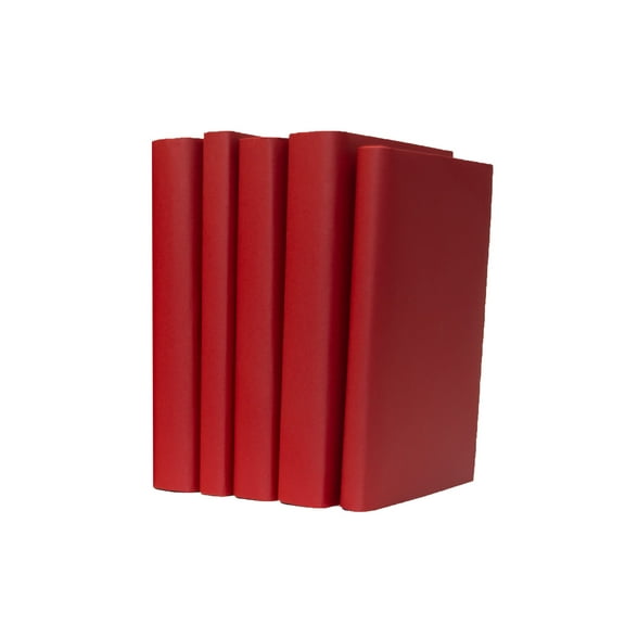 Decorative Books Pen & Willow Red Paper-Wrapped - Real, eco-friendly, shelf-ready book bundles for home or office decor, weddings or staging.