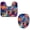 Multicolor, variant on PhooArto Toilet Lid Cover and U-Shaped Toilet Floor Mat Set of 2 Pieces, Galaxy Deer Butterflies Sunflower Toilet Mat Set, Machine Washable Seat Covers Non-Slip Absorbent Rugs