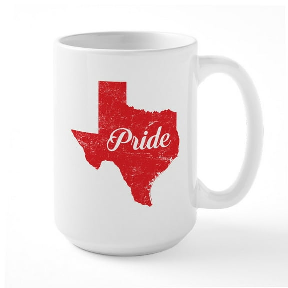 CafePress - Texas Pride Large Mug - 15 oz Ceramic Large White Novelty Mug
