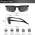thumbnail image 6 of SUNVOES Sports Sunglasses for Men Polarized UV400 Black Outdoor Fishing Cycling Driving, 6 of 9