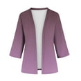 thumbnail image 5 of BXINGOHAI Cardigan Sweaters for Women Lightweight Long Sleeve Open Front Cardigan Purple,XL, 5 of 5