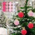 thumbnail image 7 of JeashCHAT 12 Pcs Velvet Christmas Balls Flocked Christmas Tree Ball Ornaments Plastic Balls Xmas Decorative Hanging Ornaments Christmas Tree Decoration 2.36 Inch, 7 of 7