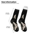 thumbnail image 2 of Rateoe Japanese White Crane Pattern Children's Socks, Socks Gifts ,kids Crew Soft Cotton Socks , Moisture-Wicking, Durable, Ideal for Daily Wear & Sports, 2 of 5