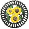 thumbnail image 1 of Sungmor Hierro Fundido Cocina Redondo Trivet, Pintura Decorativa, Patrón Vintage Encantador de Girasol, 1 Pieza, 1 of 8