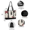 thumbnail image 2 of FORMRS Canvas Laptop Tote Bag for Women with 15.6" Computer Compartments Shoulder Handbag, Beige Christmas Plaid, 2 of 7