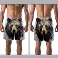 thumbnail image 3 of luoweisi Men's Beach Shorts Quick Dry Swim Trunks with Mesh Lining Bear 2XL, 3 of 5