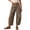 Brown, variant on sicmoss Women's Yellow Cotton Printed Mid Rise Baggy Barrel Jeans Wide Leg Y2K Patchwork with Pockets
