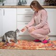 thumbnail image 4 of 2 Piece Bohemian Farmhouse Orange Vintage Rug Kitchen Rug Set, Decor Kitchen Rugs, Absorbent Non-Slip Washable Floor Mats, Home Indoor Runner Rugs 17"x47"+17"x30", 4 of 7