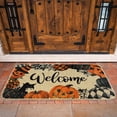 thumbnail image 5 of Aooww Halloween Door Mat, Halloween Welcome Mat for Front Door, Halloween Pumpkins with Ghost Boo Spooky Holiday Non Slip Outdoor Doormat for Entrance Entryway Outside, 20x31 inch, 5 of 6