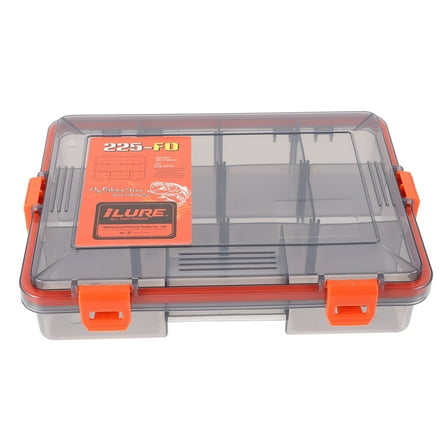 2 Pcs Fishing Tackle Container Accessory Holders Boxes Large Orange