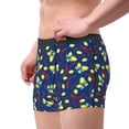 thumbnail image 2 of Gukieu Lemons And Chili Print Men's Boxer Briefs, High Elastic Moisture Wicking Boxer Briefs Underwear-Medium, 2 of 5