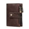 thumbnail image 1 of relayinert Exquisite Leather Wallet For Men Durable And Scratch-proof Waterproof Cowskin Men Wallet Coin Purses coffee, 1 of 6