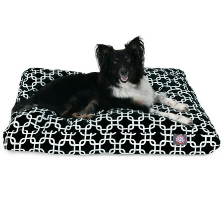 UPC: 0788995500308 | Majestic Pet | Links Rectangle Pet Bed For Dogs  Removable Cover  Black  Medium