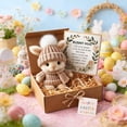 thumbnail image 2 of SSNTSY 5.9" Mini Bunny Hug Cute Easter Gift Knitted Rabbit Box Gift Easter plush Bunny Pocket Toy Stuffed Bunny with Inspirational Card for Easter Party Favors Gift, 2 of 4